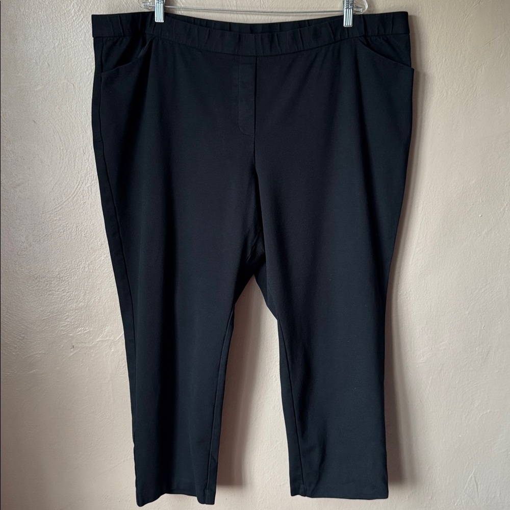 J.Jill Pointe Slim Leg Black Pants Size 4X